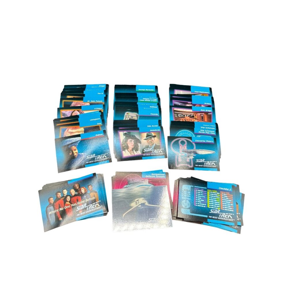 STAR TREK NEXT GENERATION TRADING CARDS 1992 IMPEL 100 + cards